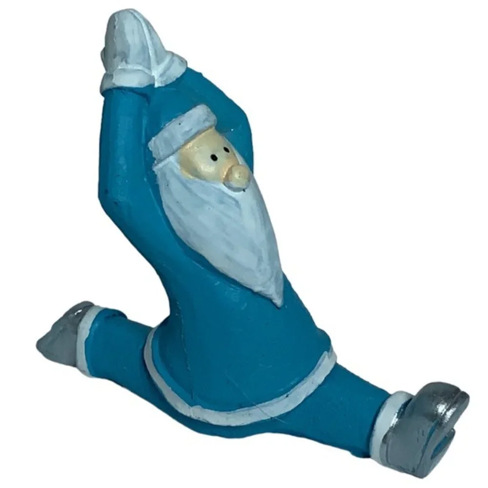 Santa Yoga Figures Gnome Christmas Gift Set Holiday Figures Set of 3 Piece Set